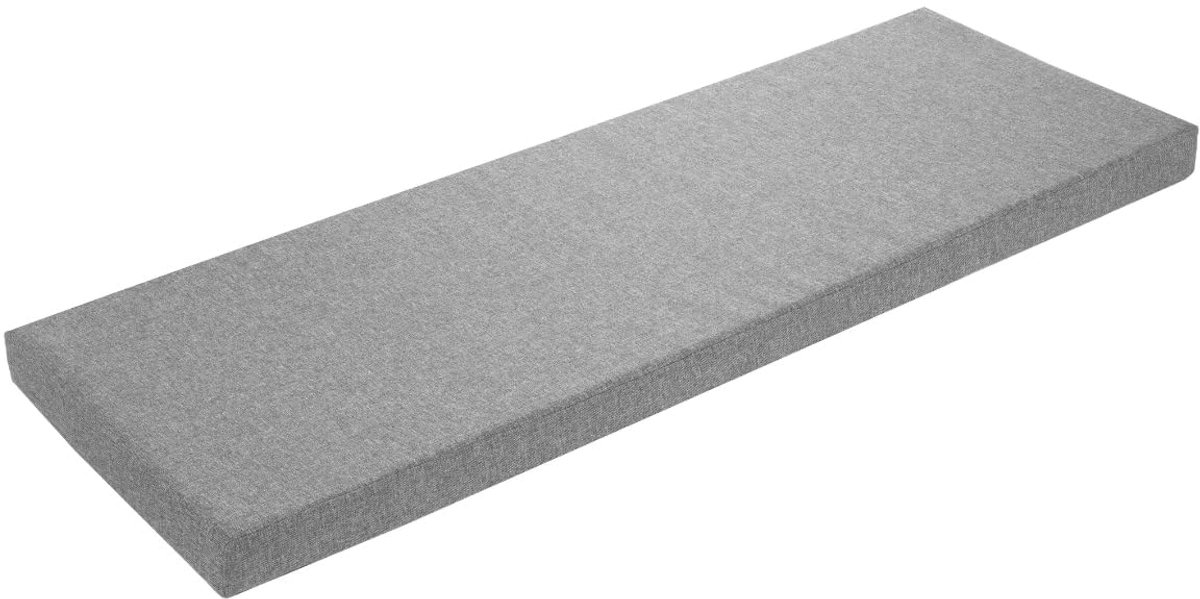 sleepling Bankkussen 120x40 cm lichtgrijs, zitkussen voor buiten en binnen, bankkussen, overtrek wasbaar, onderkant antislip, Made in EU