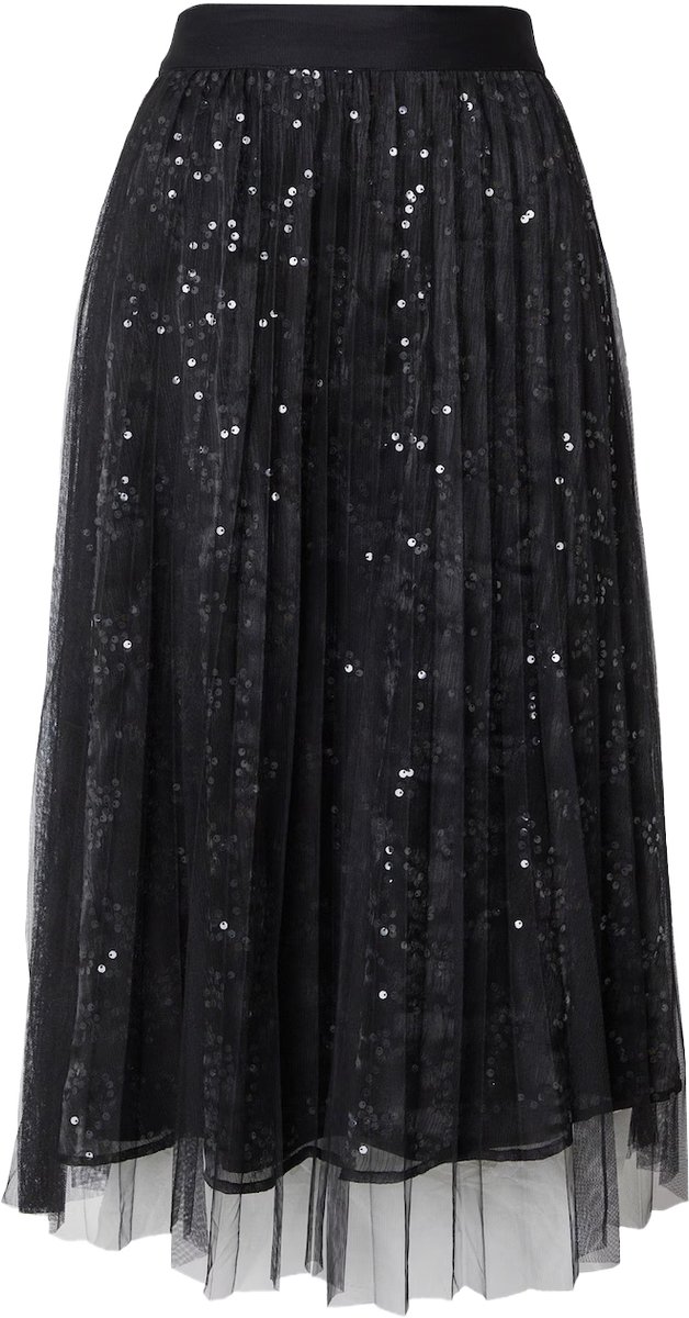Princess goes Hollywood - zwarte midi rok pailletten - maat 36
