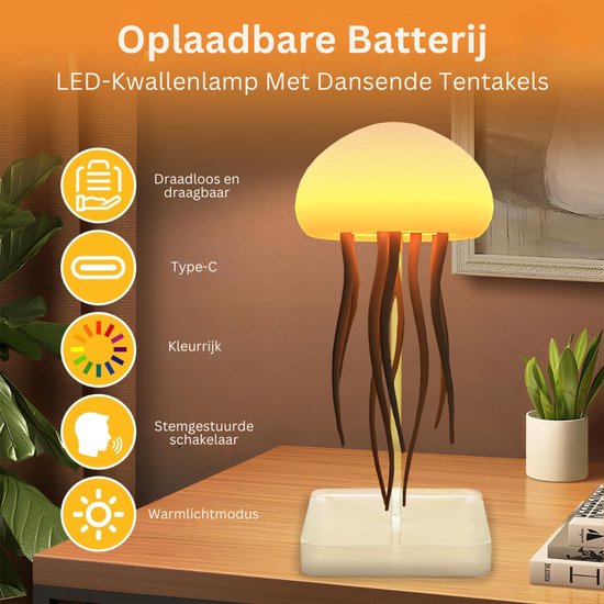 Kwallen Lamp - Jellyfish Lavalamp - Nachtlampje — afbeelding 3