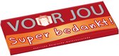 Wensreep Chocolade – Fairtrade Belgische Melkchocolade 70g – Cadeau met Tekst Super Bedankt