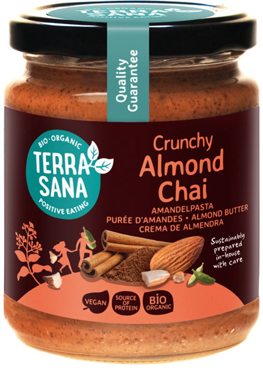 TerraSana Amandelpasta crunchy chai bio 250 Gram