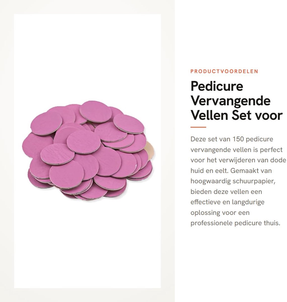 Dailygoods- Pedicureset Vervangbare Vellen - 150 Stuks - Hoogwaardig Schuurpapier - Roestvrij Staal - Voetverzorging - Eeltverwijdering - Voetzorg
