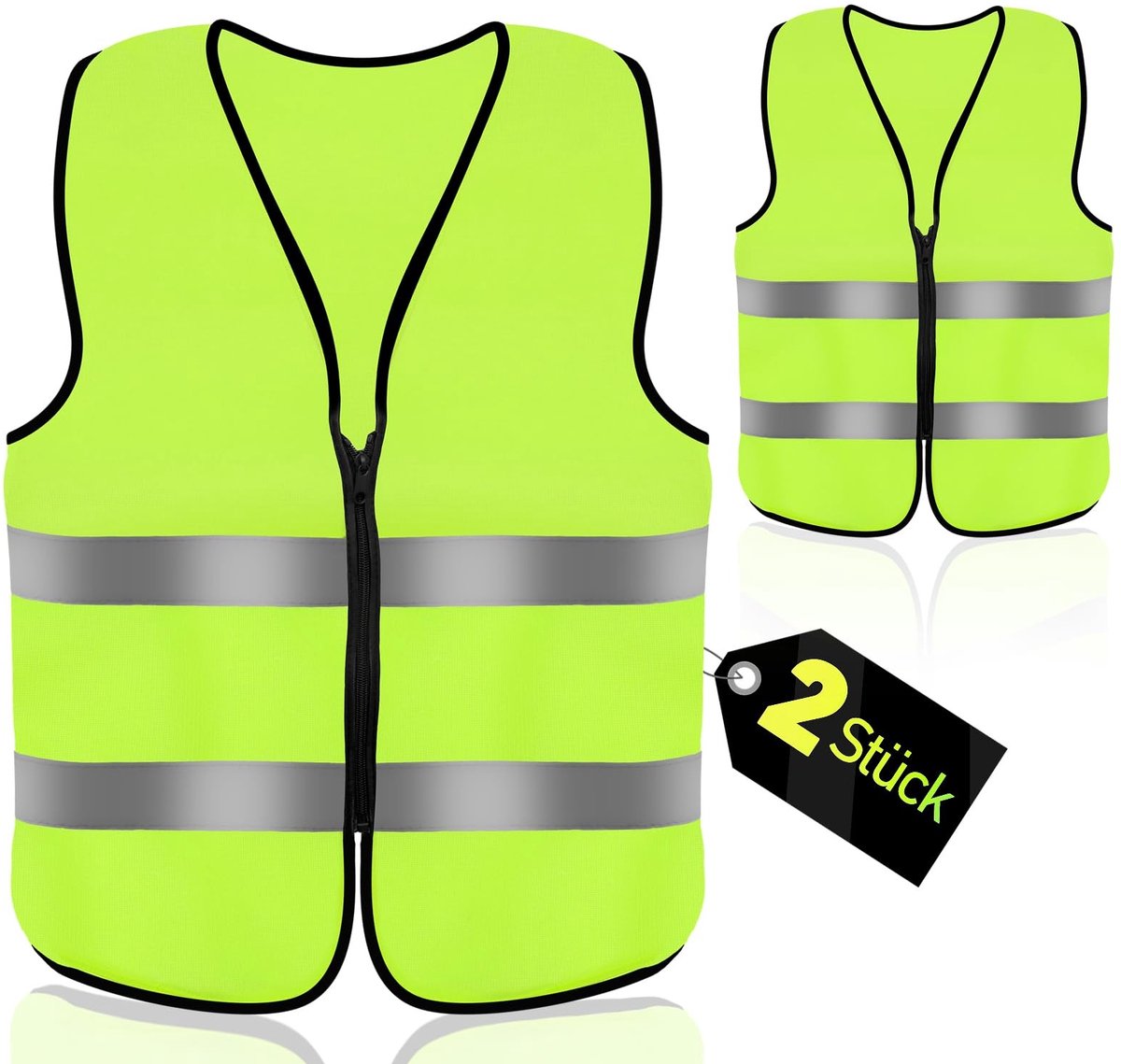 Dailygoods- Veiligheidsvest reflecterend - Veiligheidsvest auto - Veiligheidsvest voor pechhulp - Nachtelijk gebruik - Hoogwaardige reflecterende strepen - Schokbestendig ontwerp - Reflecterend Vest