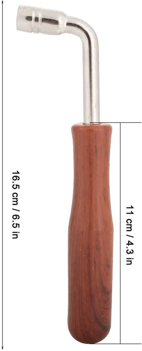 Dailygoods- Piano Hamer - Standaard Afstemsleutel - Roestvrij Staal - Handvat 11 cm - Lichtgewicht 77 g - Voor Muziekinstrumenten