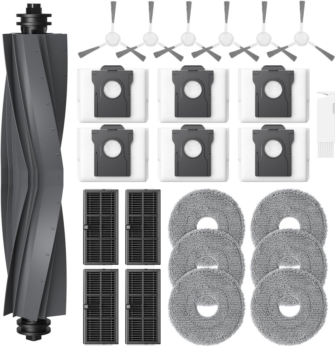 Dailygoods- Accessoires 24-delige set - Hoofdborstel - Stofzakken - Reinigingsdoeken - HEPA-filters - Compatibel met Dreame L10s Ultra Gen 2 - Robotstofzuiger