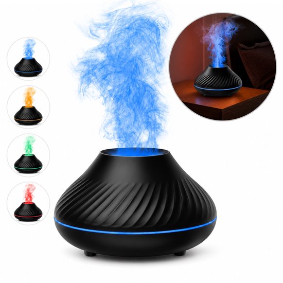 Aroma Diffuser - Luchtbevochtiger met Licht-opties - Geurverspreider Vernevelaar - Verdamper Verstuiver - Aromatherapie Aromadiffusers - Geschikt voor Slaapkamer, Woonkamer, Kantoor, Auto en Bureau