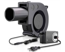 LISM-Verstelbare radiale ventilator van 240 V Geschikt voor airconditioning, radiale ventilator met snelheidsregelaar, turbineventilator van 97 mm Geschikt voor het verwarmen van kachels, barbecues en picknicks.