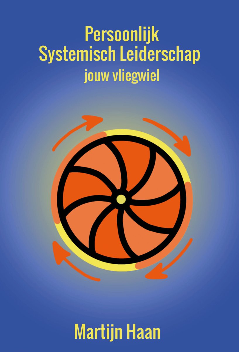 Boekomslag met de titel 'Persoonlijk Systemisch Leiderschap' en een afbeelding van een oranje propeller.