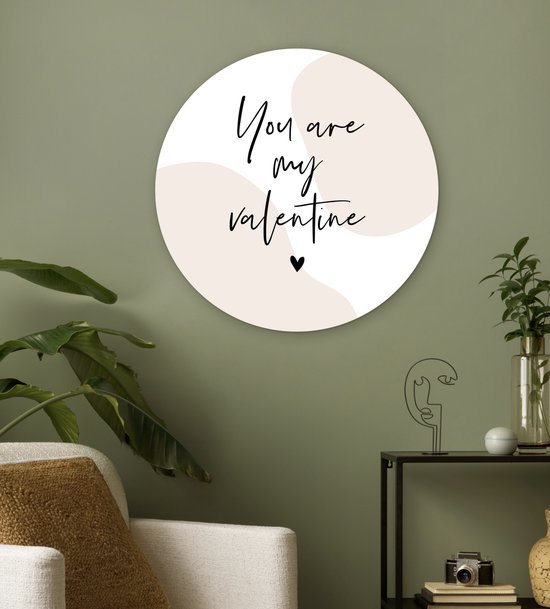 WallCircle - Wall Circle - Wall Circle Inside - Proverbes - Citations - You are my Valentine - Valentine - 60x60 cm - Décoration murale - Peintures Ronds