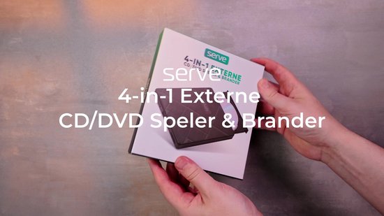 Serve 4in1 Externe CD/DVD Speler & Brander voor PC, Laptop & Mac iOS - Plug & Play met SD & Micro SD Kaartsleuf & USB Hub