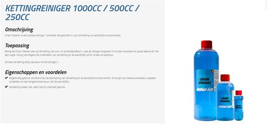 Morgan Blue Ontvetter ketting Fiets - Kettingreiniger Fiets - 1000cc