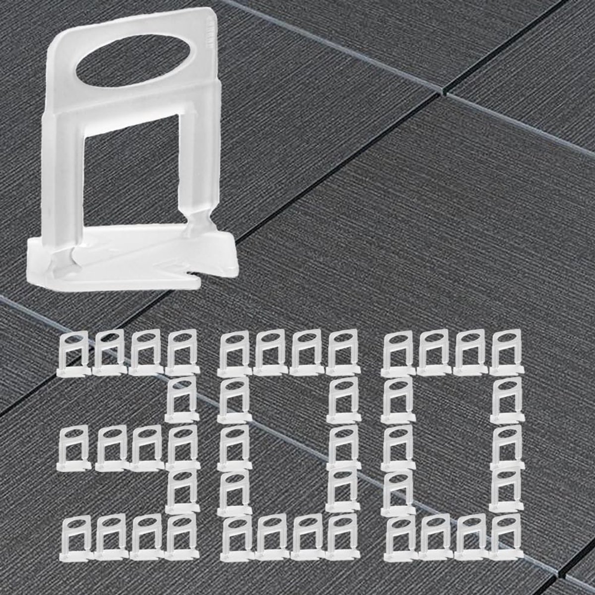 300 Stuks Tegelnivelleer Clips, Tegelafstandhouders 1.5mm, Nivelleersysteem voor Tegels en Vloeren