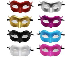 8Pcs Maskerade Masker Venetiaanse Maskers,Venetiaans Maskerade Venetiaans Masker Mardi Gras Masker Kant Maskerade Masker Voor Vrouwen Mannen Party Prom Ball Halloween Kostuum Masker (Gemengde Kleur)