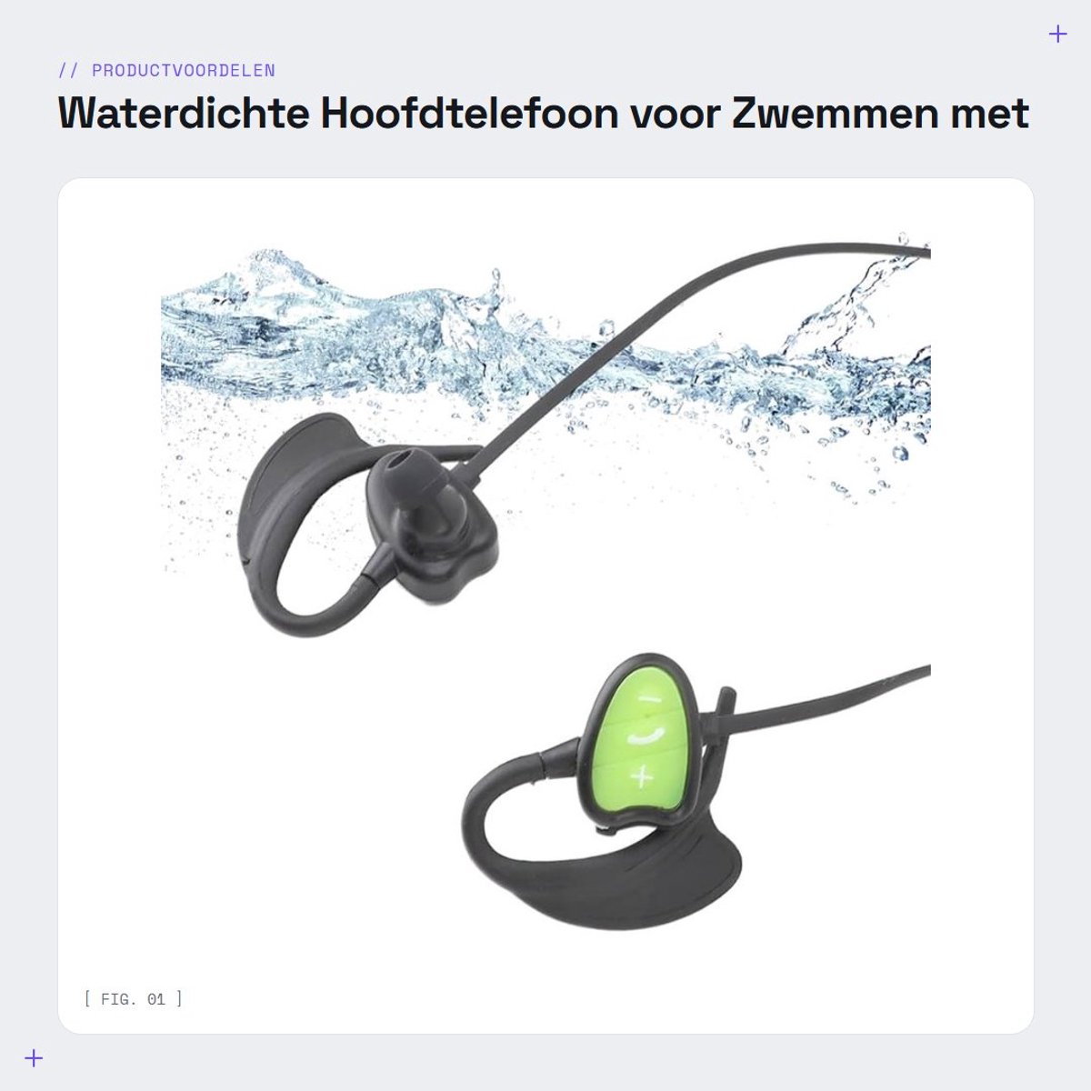 Dailygoods - Waterdichte Hoofdtelefoon voor Zwemmen met Draadloze Mp3-speler