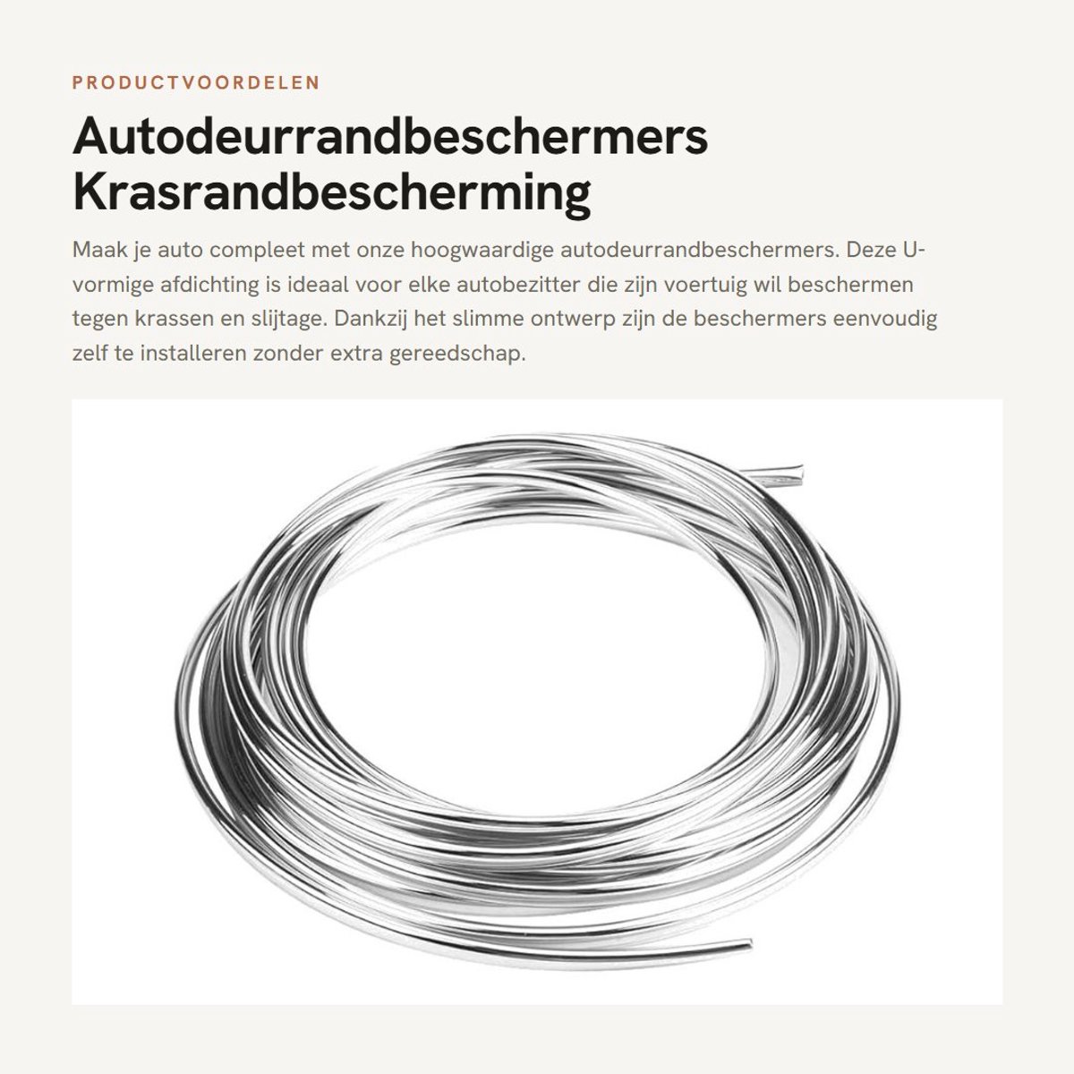 Dailygoods- Autodeurrandbeschermers U-vorm 6m - Zwarte Afdichtstrip - Krasrandbescherming - Eenvoudige Installatie - Duurzaam - Flexibel - Deurrandafdichting