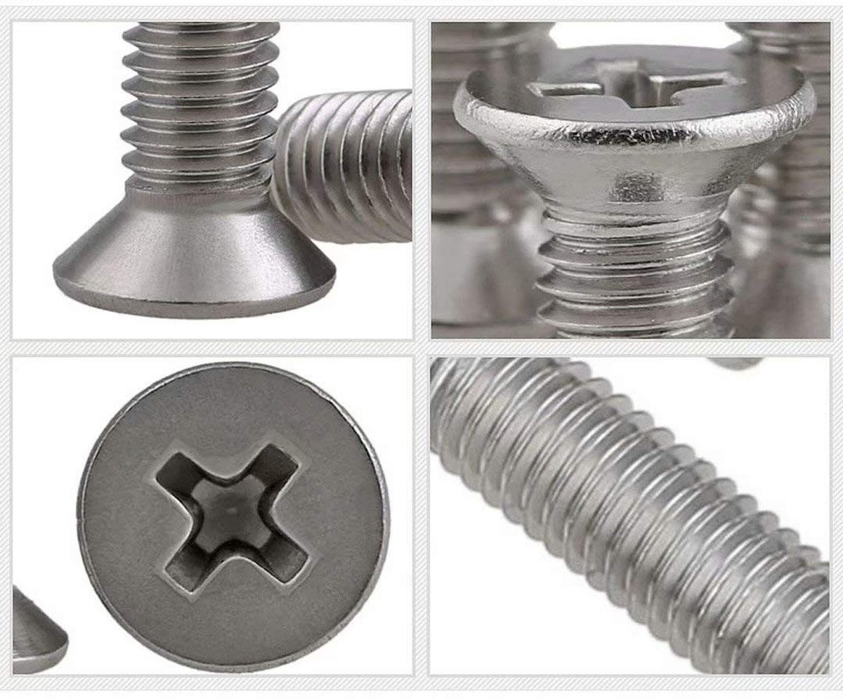 Dailygoods- Verzonken Schroeven 304 Roestvrij Staal - Kruiskopschroeven - M3*7mm - 50 Stuks - Duurzaam - Corrosiebestendig - Machineschroeven