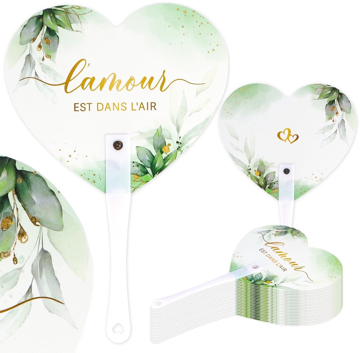 Dailygoods- Vakkenkast 24 Vakken - Vakkenkast Industrieel - Vakkenkast Zwart - Vakkenkast Roomdivider - Vakken voor Bruiloften - Opschrift L'amour est dans l'air - Trouwdozen