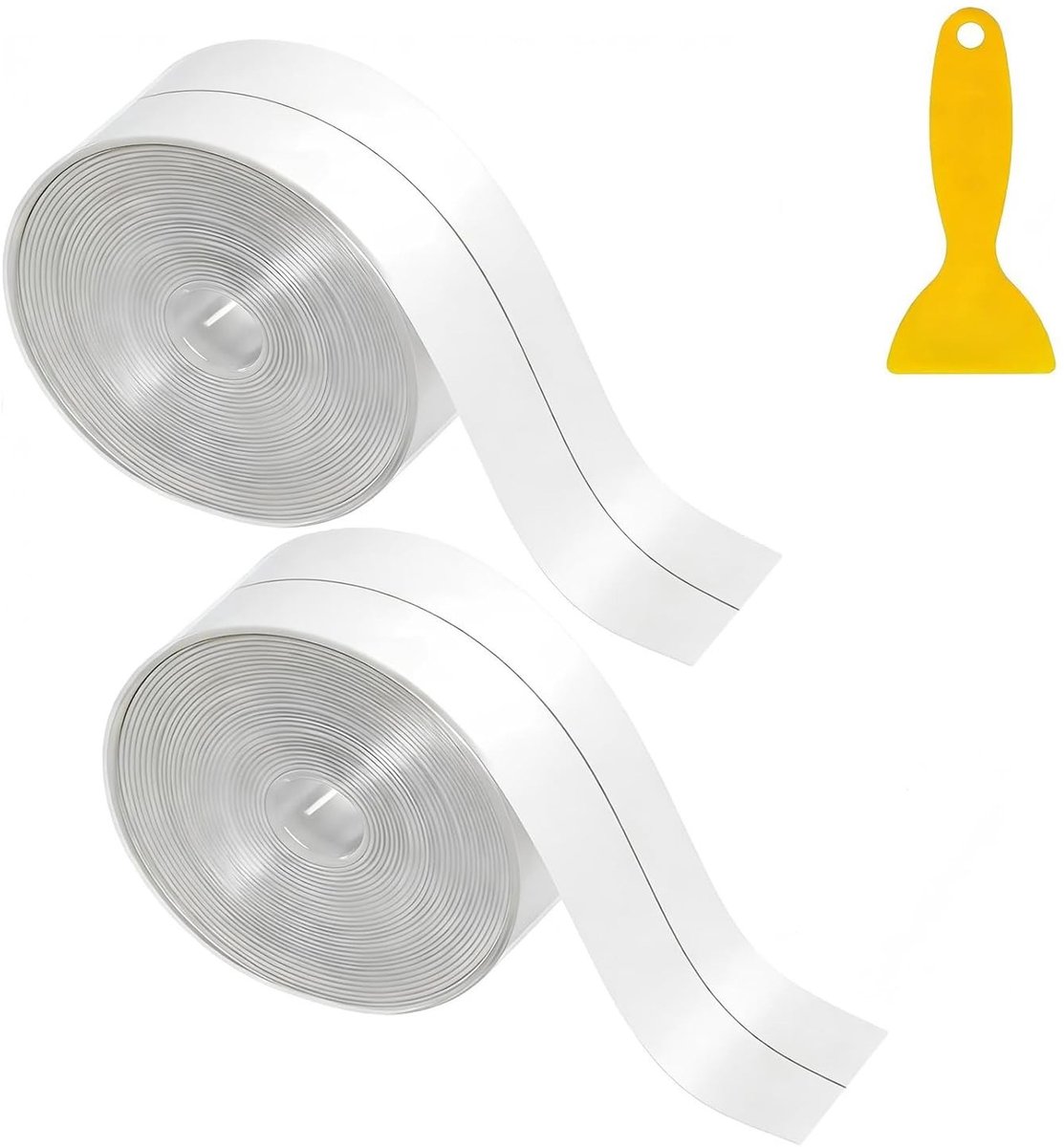 Afdichtingstape 3,8 cm x 5 m, zelfklevend en waterdicht, ideaal voor wastafels, badkuipen en gootstenen - 2 rollen