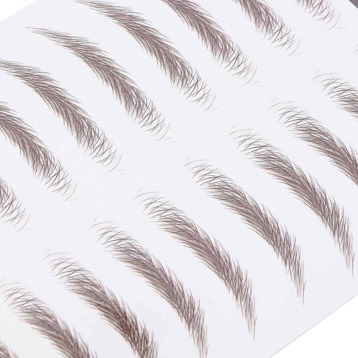 Tijdelijke Wenkbrauw Tattoo Stickers voor Vrouwen - Waterproof 6D Make-up Wenkbrauw Transfers, Perfect voor Vormgeving en Styling van Wenkbrauwen