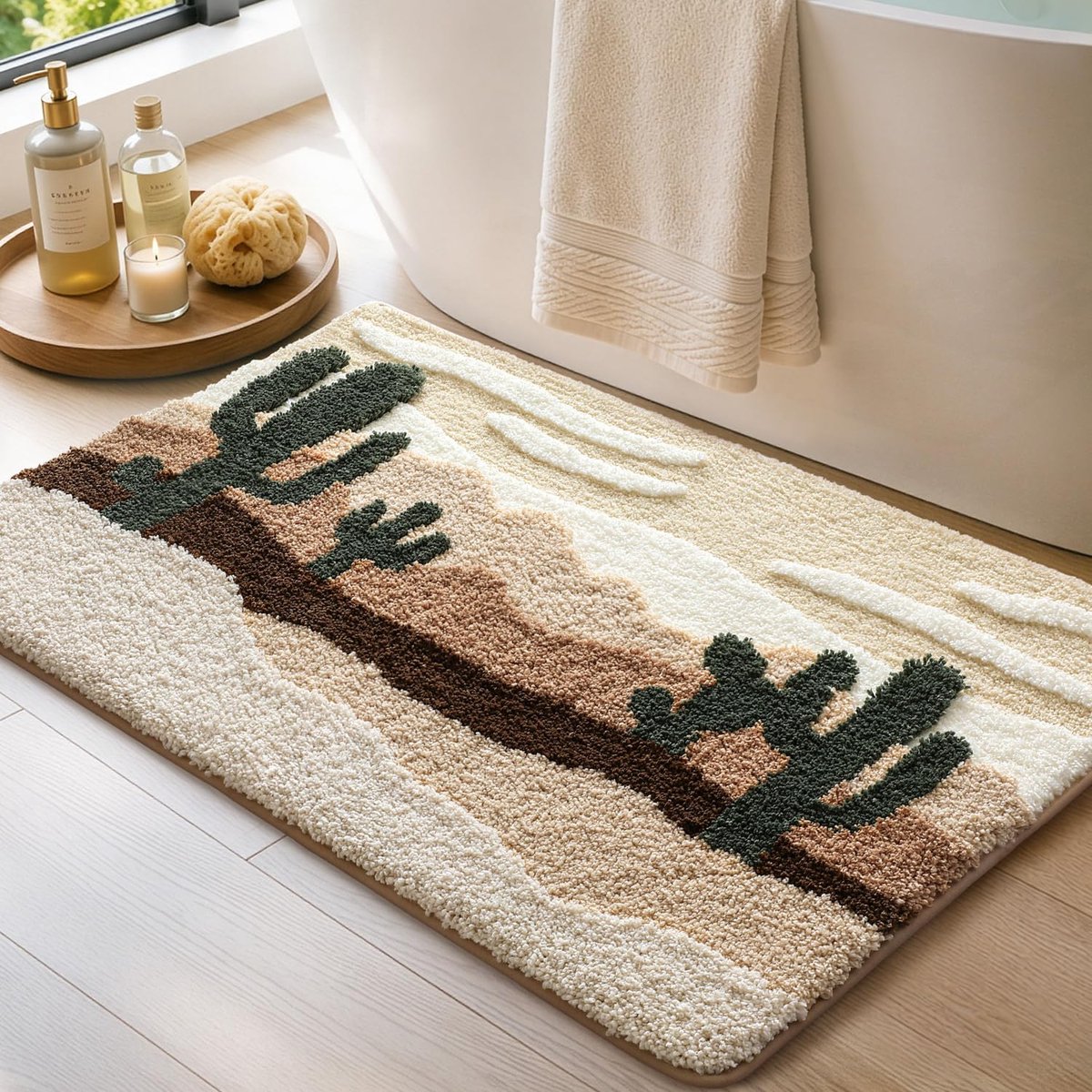 Badmat 40 x 60 cm, Antislip Zachte Badmatten Absorberend, Wasbaar Badkamer Mat voor Douche