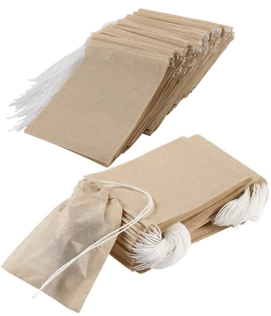 Dailygoods - Wegwerp-theezeef - Papieren filterzakken - Biologisch afbreekbaar - 200 stuks - Voor losse thee - 5 x 7 cm