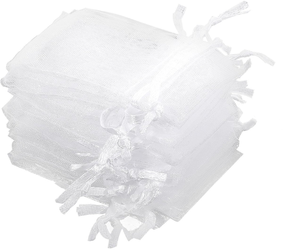 Dailygoods - 100 Stuks Organza Zakjes 2x3 voor Geschenken