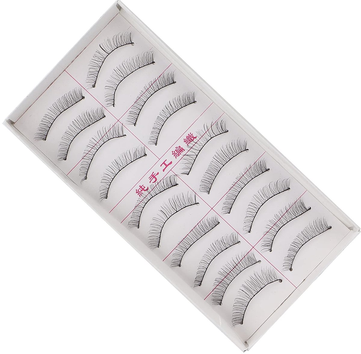 Dailygoods- Wimpers 3D Handgemaakt - Valse Wimpers - Natuurlijke Look - 10 Paar - Zachte Katoenen Draadsteel - Duurzaam en Comfortabel - Nepwimpers