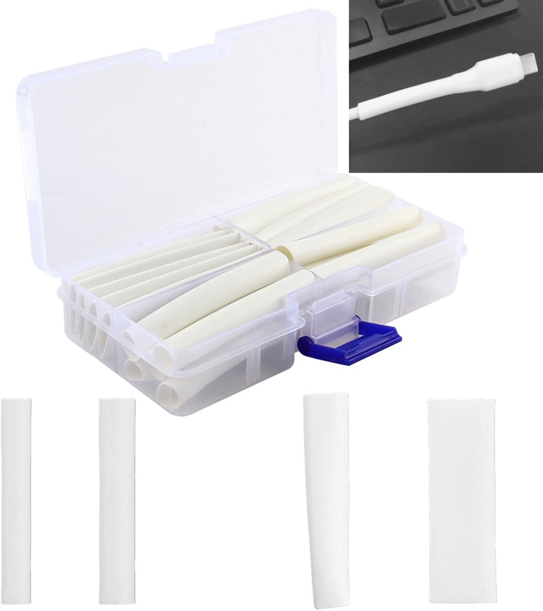 Dailygoods - 20-delige Set Krimpslang voor Kabelbescherming en Reparatie