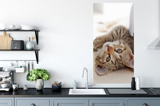 Stickers muraux - Autocollants - Chaton - Soleil - Marron - Filles - Enfants - Garçons - Enfant - 60x120 cm - Autocollants Stickers muraux pour chambre d'enfant - Papier peint autocollant - Papier peint autocollant - Autocollants