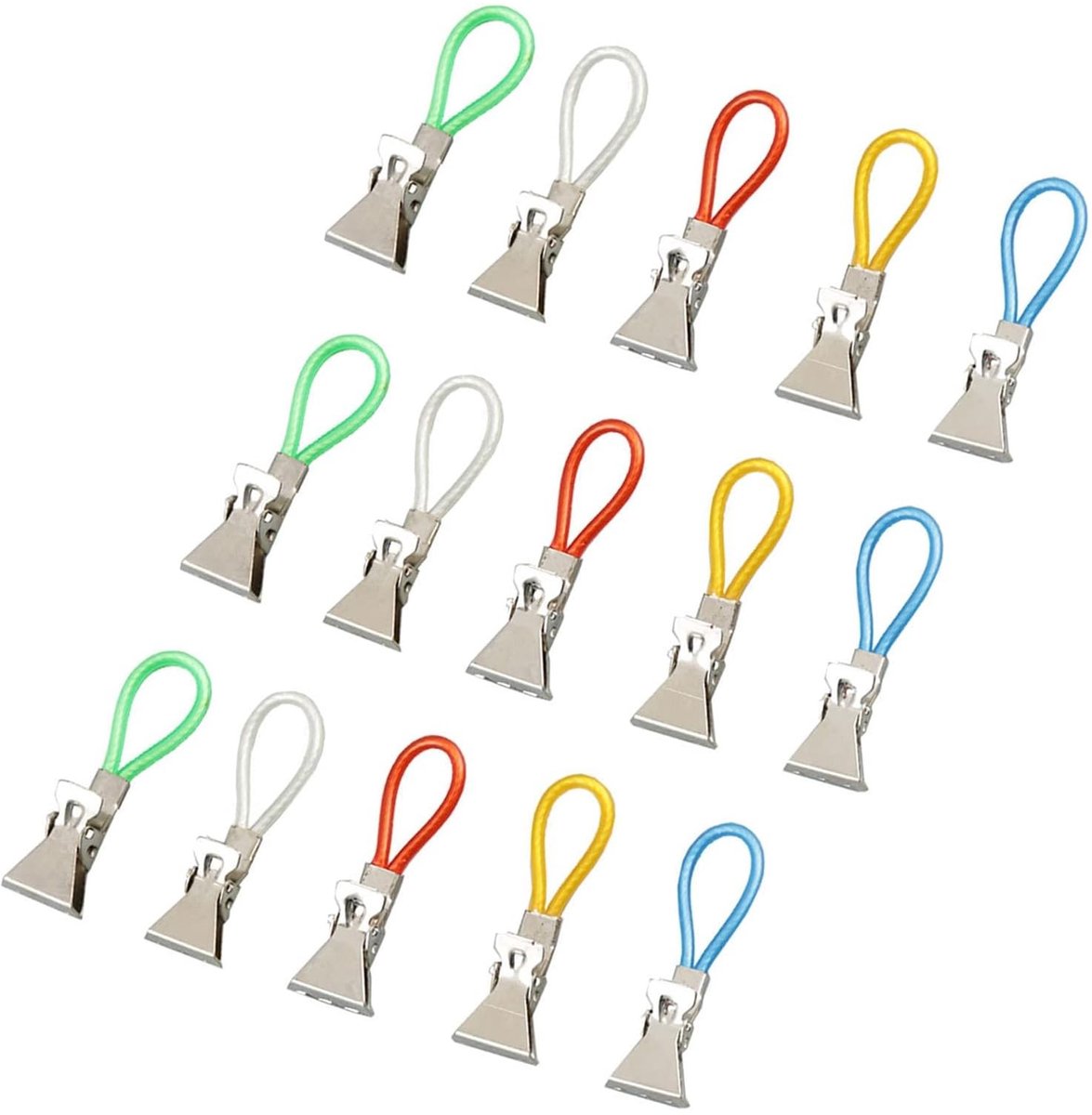 Dailygoods - 15 Stuks Kleurrijke Metalen Clips voor Theedoeken en Handdoeken - Multifunctionele Handdoekclips