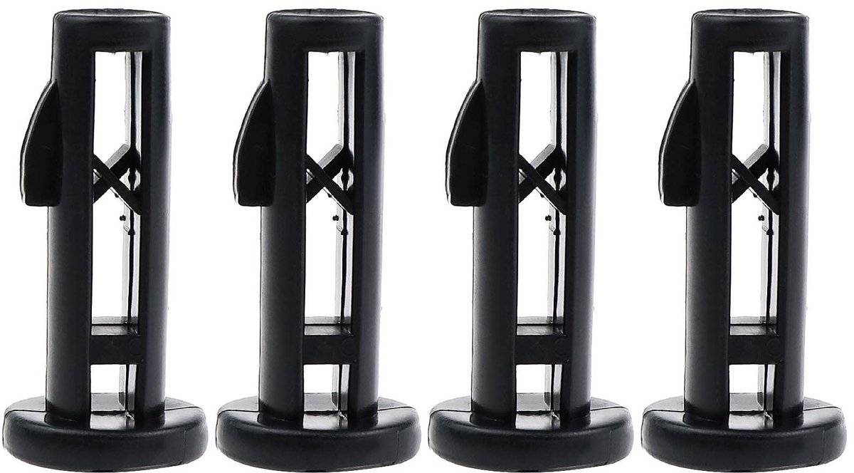 Dailygoods- Scharnier 4x - Deksel Pins - 62mm - Zwart - Kunststof - Eenvoudig te installeren - Vuilnisbak