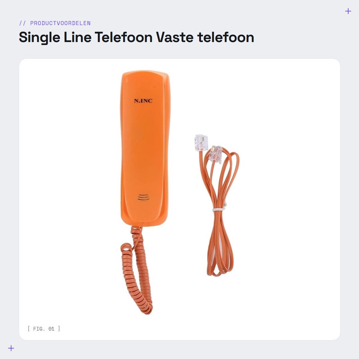 Dailygoods- Vaste Telefoon Retro - Desktop Bedraad - Mobiele Telefoon Thuis - Kantoor Telefoon - Senioren Telefoon - Gloednieuw Model