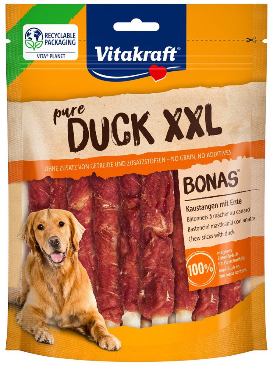 Pure duck bonas sticks 200g xxl Vitakraft - Hondensnack