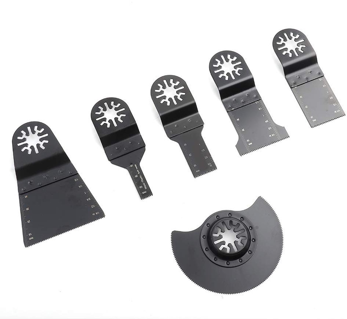 Dailygoods- Zaagbladen 6-delige Set - Multitool Accessoires - Stevig/Duurzaam - Hoge Compatibiliteit - Multifunctionele Messen - Perfect voor Woningverbetering - Multitoolbladen
