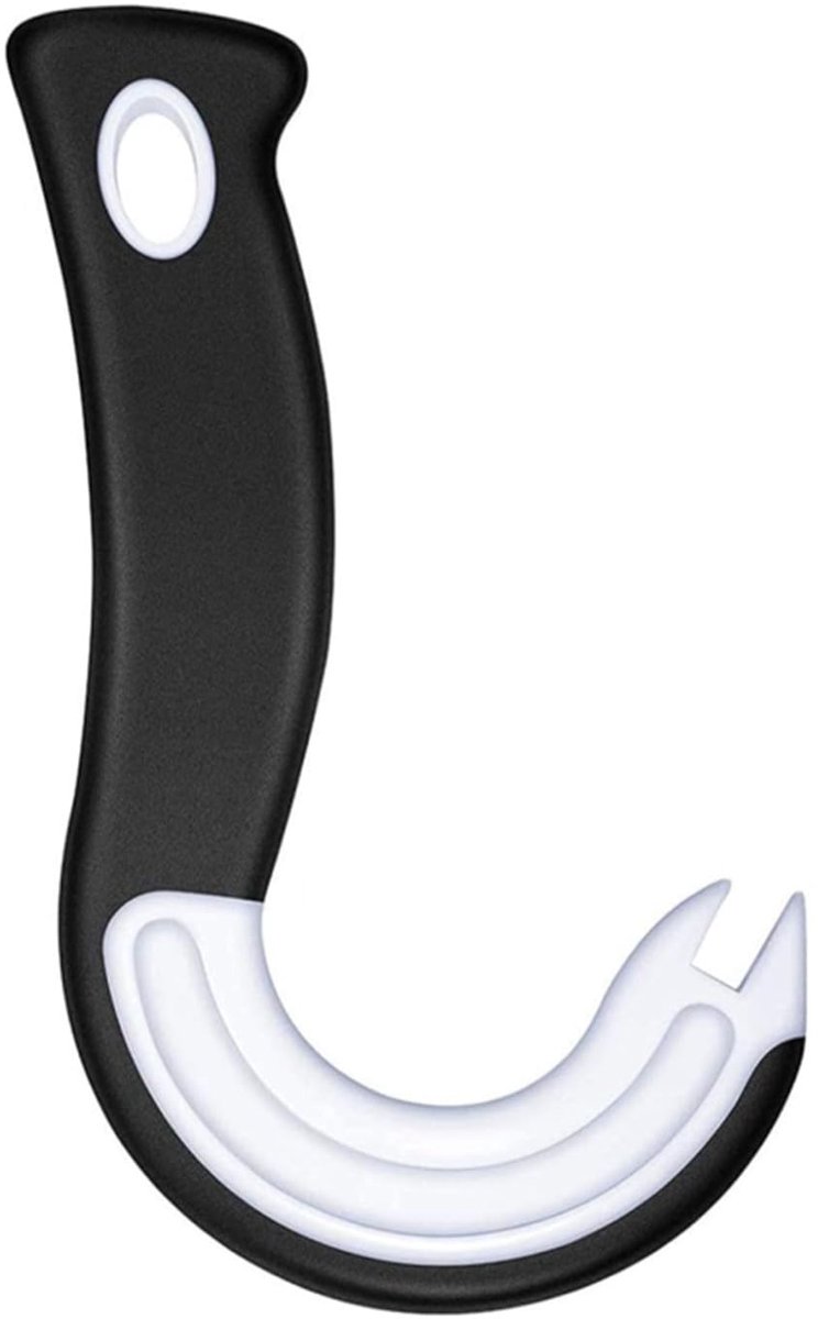 Blikopener, handmatig, blikopener, ring, pull glasopener, ring, pull-glasopener, J-vormig, keukenhulp, haken, blikopener voor sluitringen, conservenblikjes met sluitringen, zwart