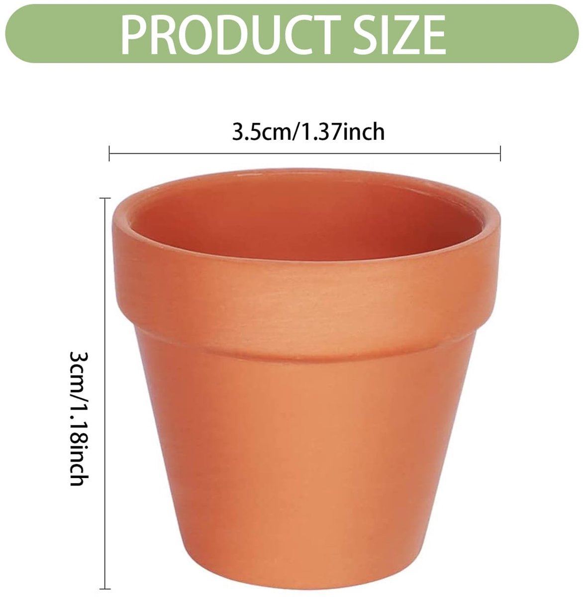 Plantenpotten, mini keramische bloempotten met afvoergat, kleine ambachtelijke kwekerij pot, aardewerk potten voor binnen/buiten cactus vetplanten