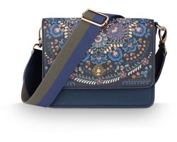 Pip Studio - Crossbody Tas - Fenna Small II Ricamo - Donkerblauw - 19x6x16cm