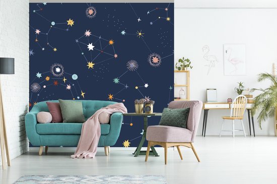Papier peint - Papiers Papier peint photo Etoiles - Espace - Planète - Largeur 260 cm x Hauteur 260 cm