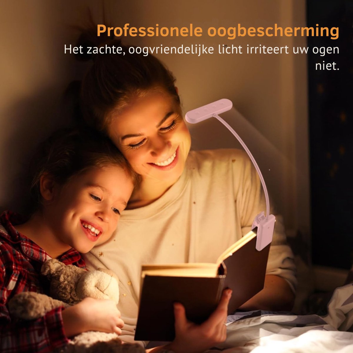 CRLYN® Leeslamp met Klem - Bureau Lamp - Lezen en Werken - Roze