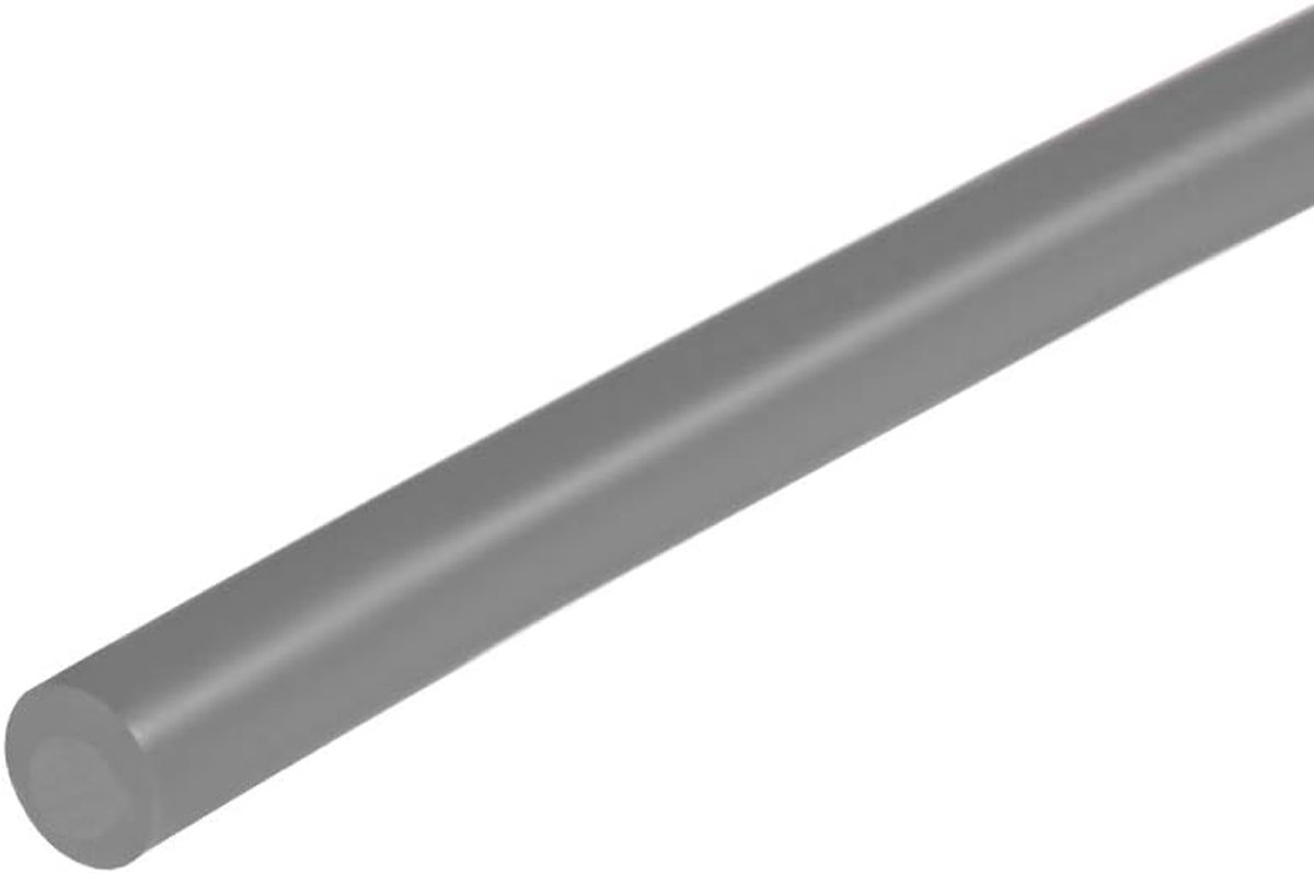 Sourcing map Pomp, transfer, siliconen buis, 2 mm ID x 4 mm, OD, flexibele siliconen rubberen luchtslang, waterbuis, grijs