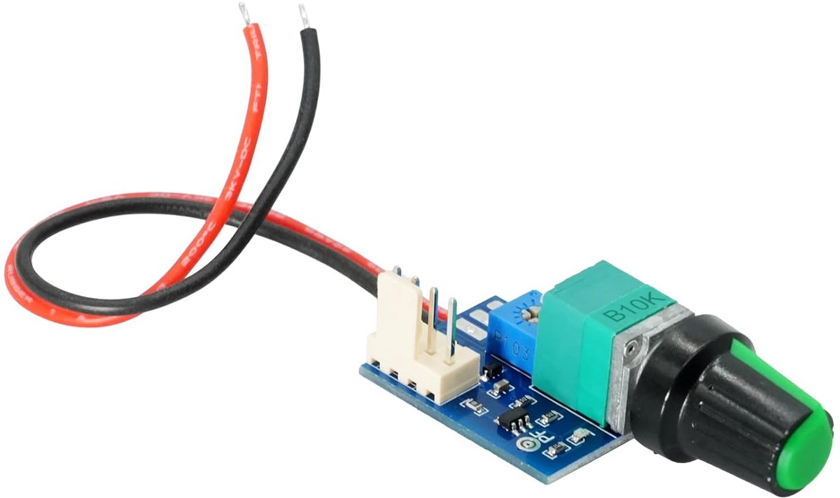 1 stuk PWM Fan Speed Controller, 2-pins poorten, DC 0-12V 1 draad 4P PC CPU 1 kanalen ventilator ventilator speed controller schakelaar PWM ventilatorbesturing voor pc-behuizing