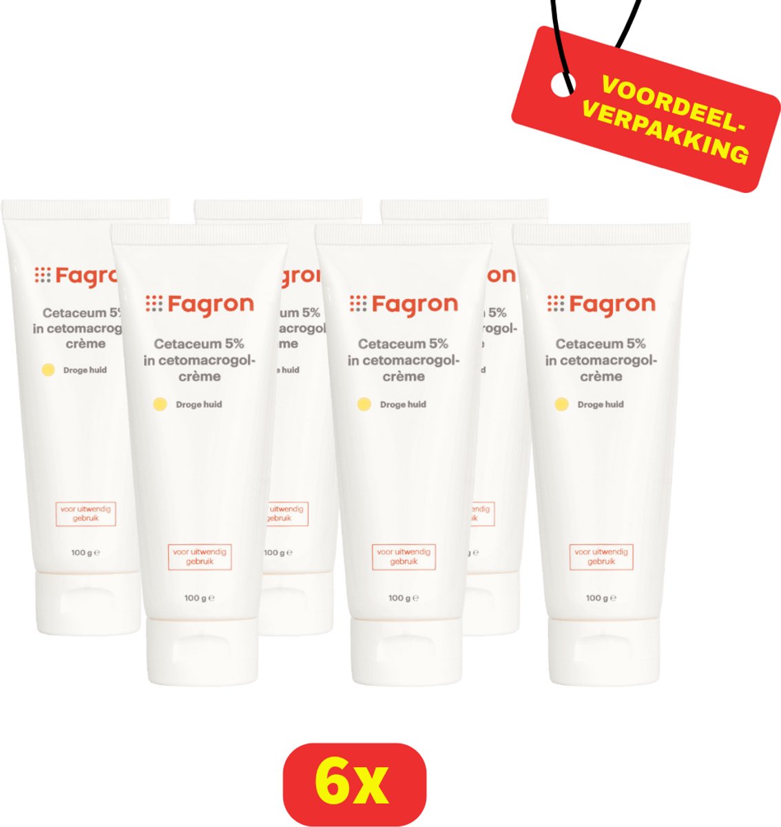 6x - Cetaceum 5% in cetomacrogolcrème - Voordeelverpakking!