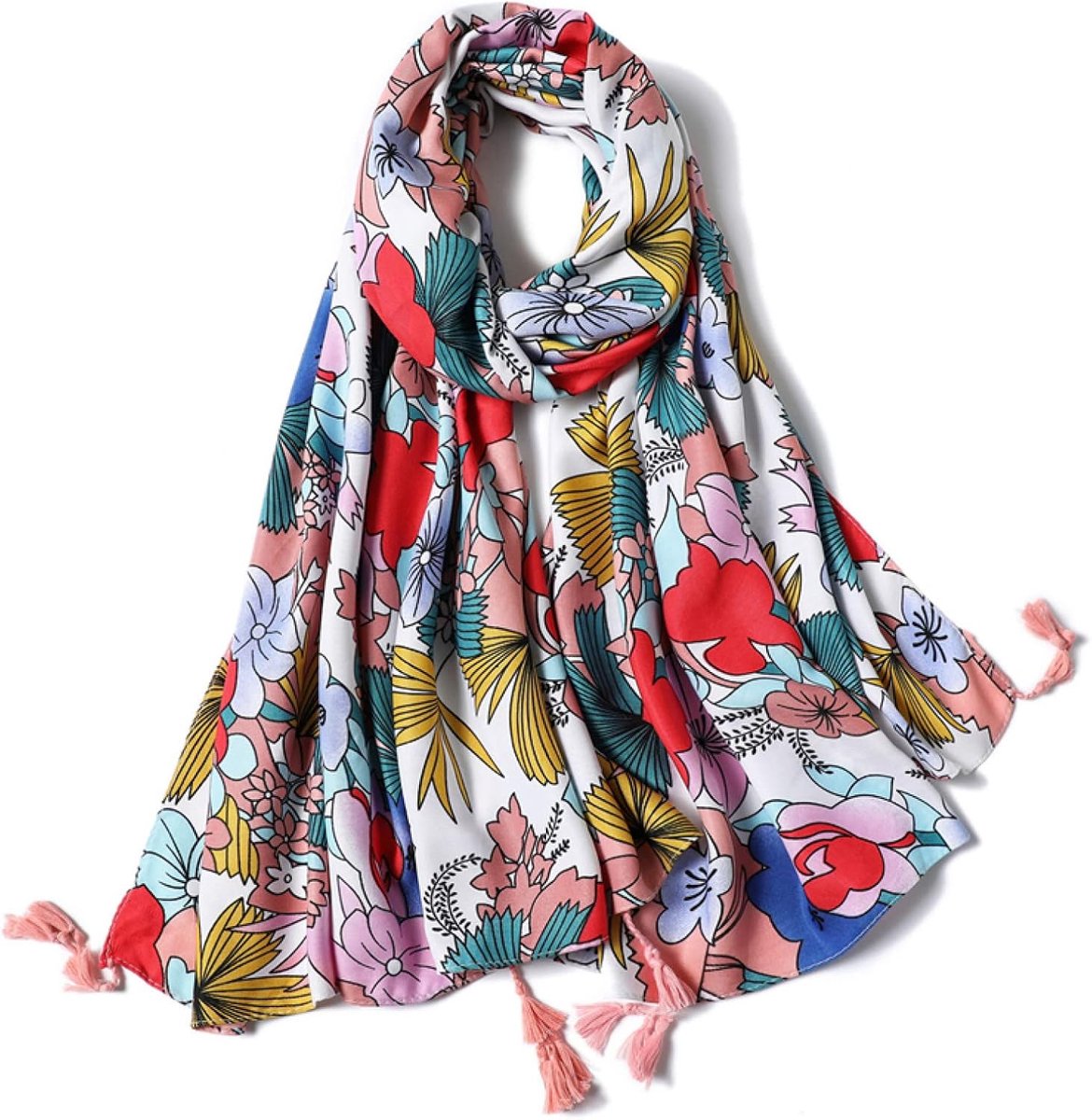 Etnische stijl sjaal vintage print oversized sjaal wrap pashmina foulard bandana lente zomer strand cadeau voor
