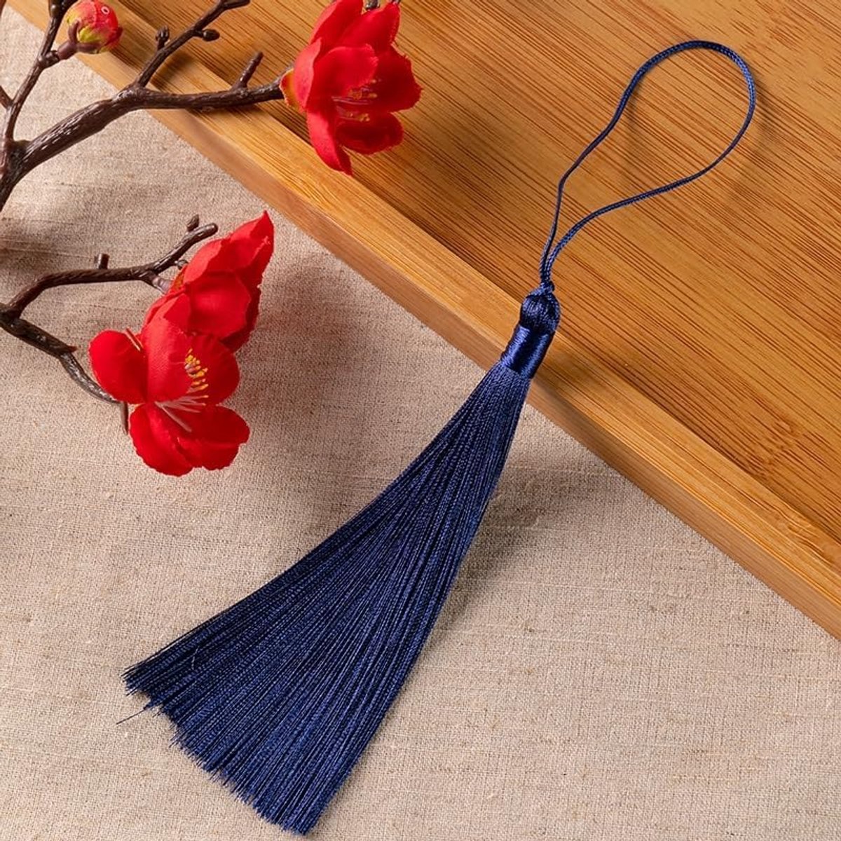 25 stuks handgemaakte katoenen kwasthangers, 22 cm, handgemaakte kwastjes met lus, mini-kwasten, zachte kwasthangers voor oorbellen, bladwijzers, doe-het-zelf handwerk, accessoires