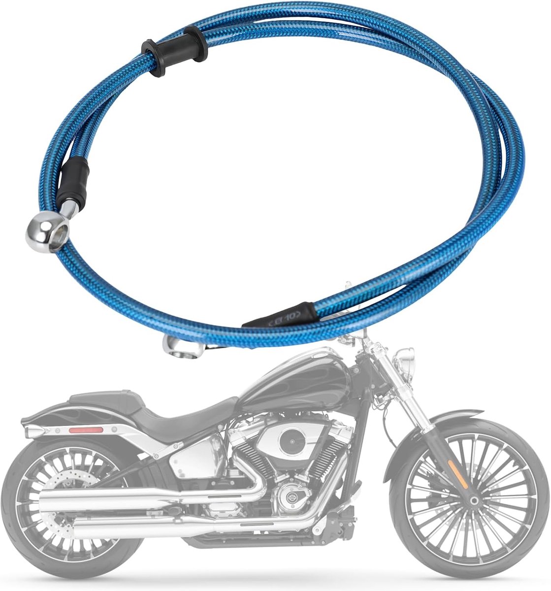 Remslang voor motorfiets, 28 graden, M10, 500-2000 mm, universeel voor Pit, Dirt Bike, Motocross Street Bike ATV 1400 mm, blauw