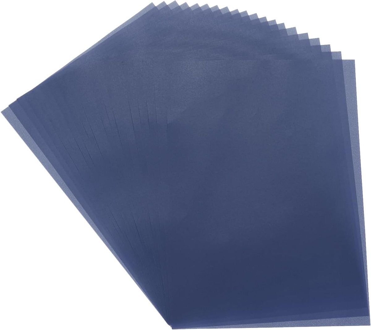 Perkamentpapier, 40 vellen, diepblauw, transparant, 20 x 14 cm, bedrukbaar perkamentpapier, transparante perkamentvellen voor bruiloftsuitnodigingen, inkjet, laserprinter
