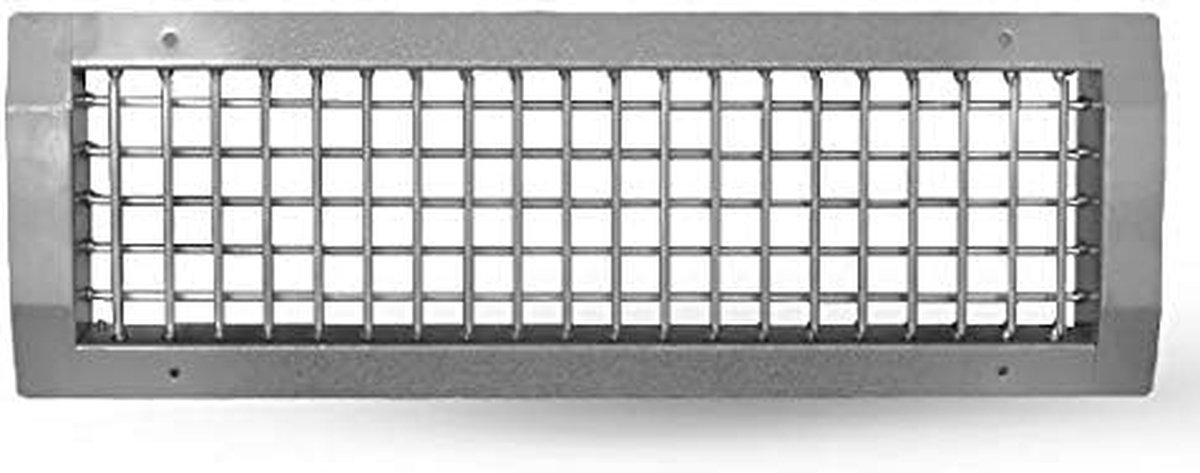 Ventilatie rooster - Afzuigrooster rooster - Luchtcirculatie verbeteren - Dubbele verstelbare lamellen - 625 x 125 mm - Wit