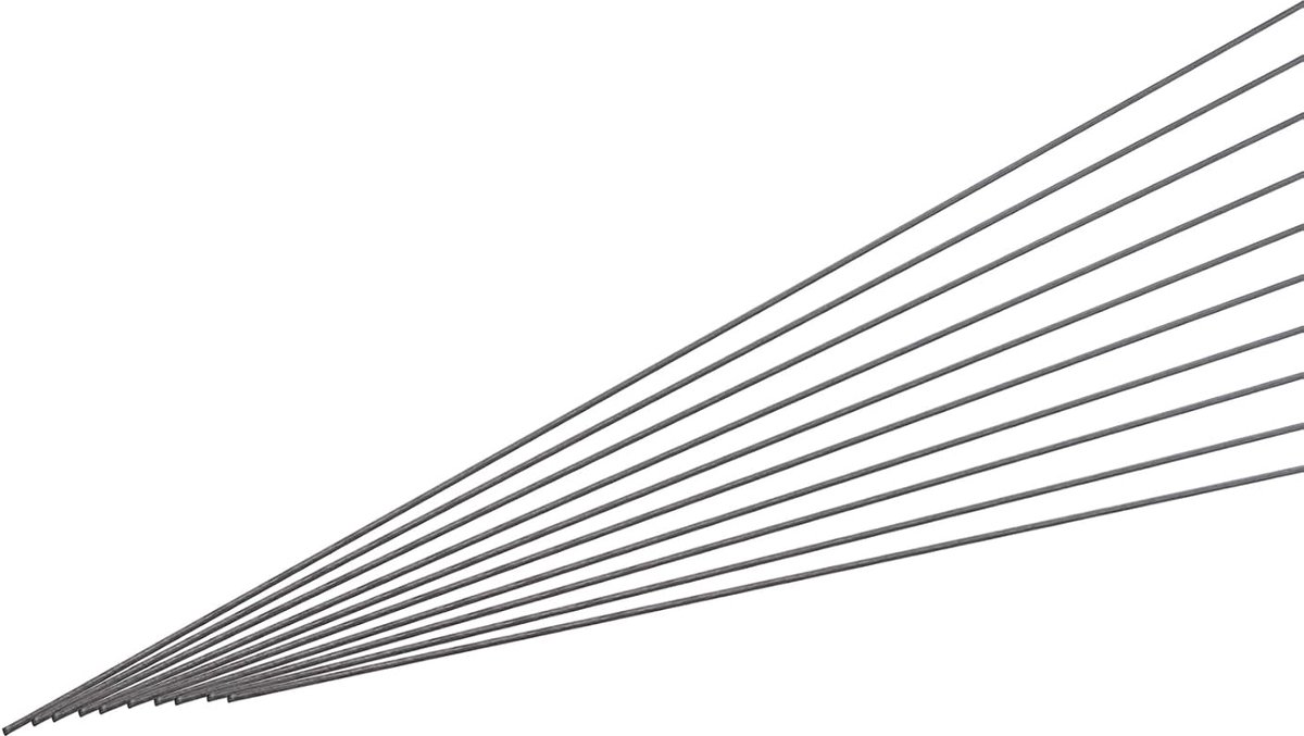 Koolstofvezelstang, 0,5 mm x 300 mm voor RC auto vliegtuig DIY gereedschap vleugelbuis quadcopter arm, verpakking van 15 stuks