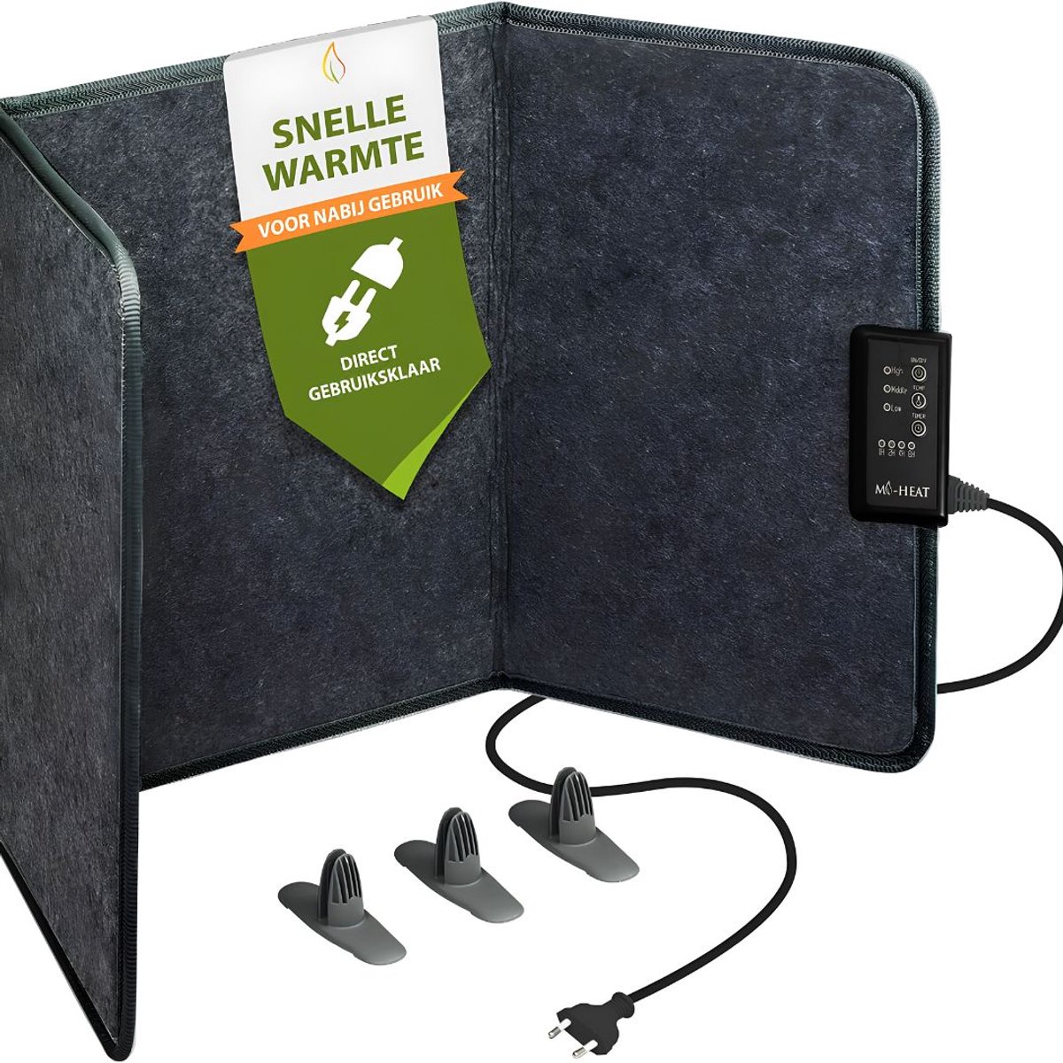 NIVA® Infrarood Paneel - Infrarood Verwarmingspaneel - Verwarmingspaneel - Grijs - 30cm x 100cm x 51cm