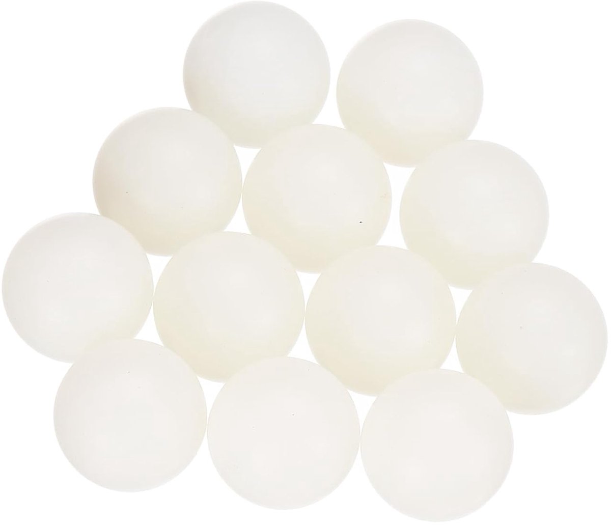 12 stuks lagerballen van nylon, 11 mm, ballen van robuust kunststof, precisielager, G1, mat oppervlak, wit